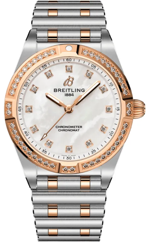 Breitling Chronomat 28 18k Red Gold Bracelet Watch made by Breitling