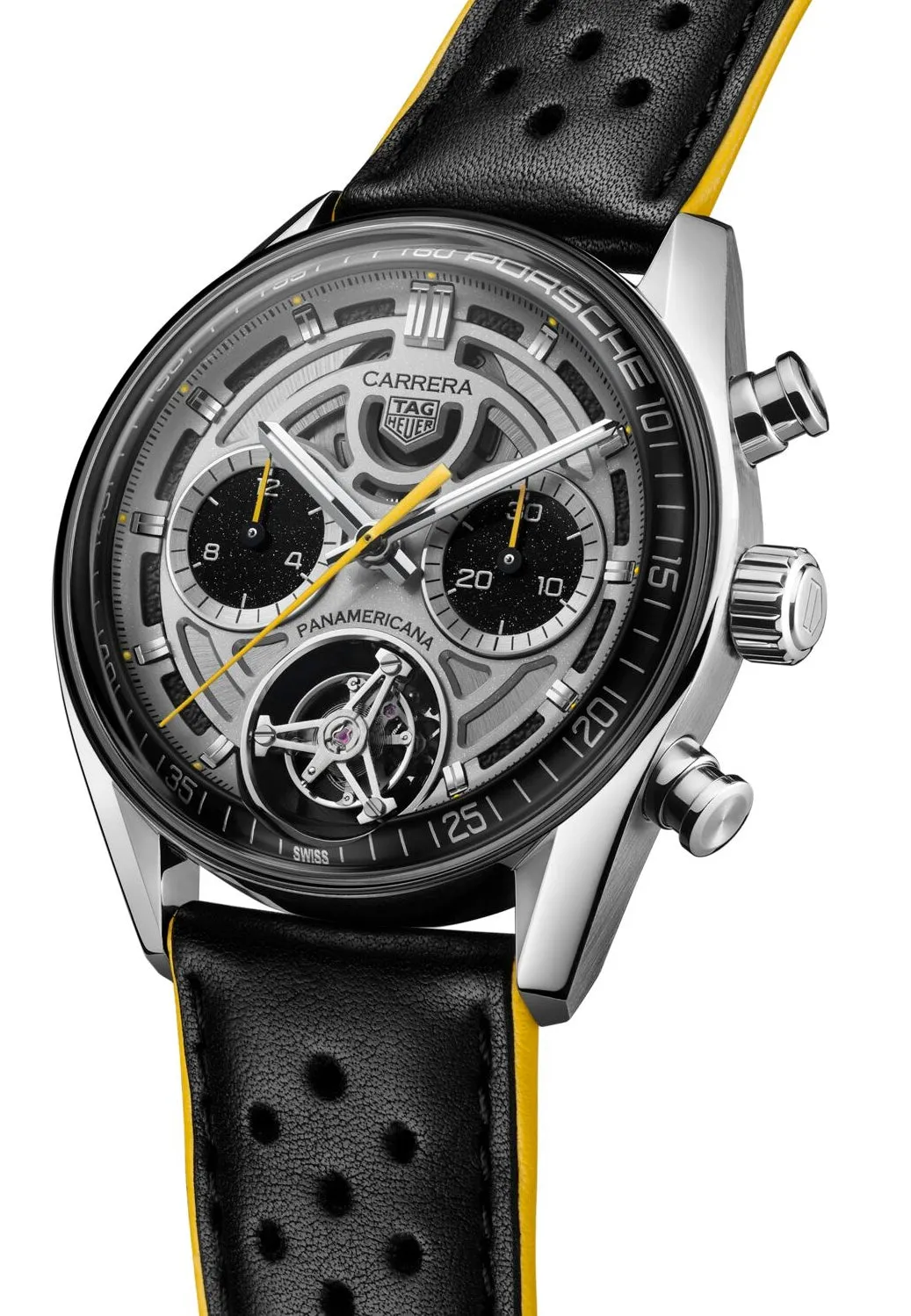 TAG Heuer Carrera Chronograph Tourbilxon x Porsche Panamericana Limited Edition Watch sold by C.W. Sellors product image thumbnail 3