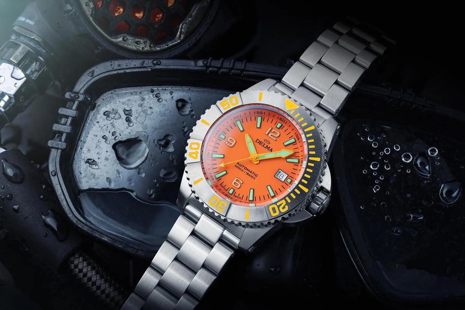 Delma Blue Shark IV Orange Limited Edition Watch sold by C.W. Sellors product image thumbnail 3