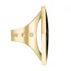 18ct Yellow Gold Whitby Jet King's Coronation Hallmark Large Rhombus Ring sold by C.W. Sellors