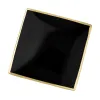 18ct Yellow Gold Whitby Jet King's Coronation Hallmark Large Rhombus Ring sold by C.W. Sellors