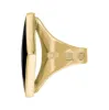 18ct Yellow Gold Whitby Jet King's Coronation Hallmark Medium Rhombus Ring sold by C.W. Sellors
