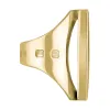 18ct Yellow Gold Whitby Jet King's Coronation Hallmark Large Square Ring sold by C.W. Sellors