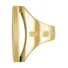 18ct Yellow Gold Whitby Jet King's Coronation Hallmark Large Square Ring sold by C.W. Sellors