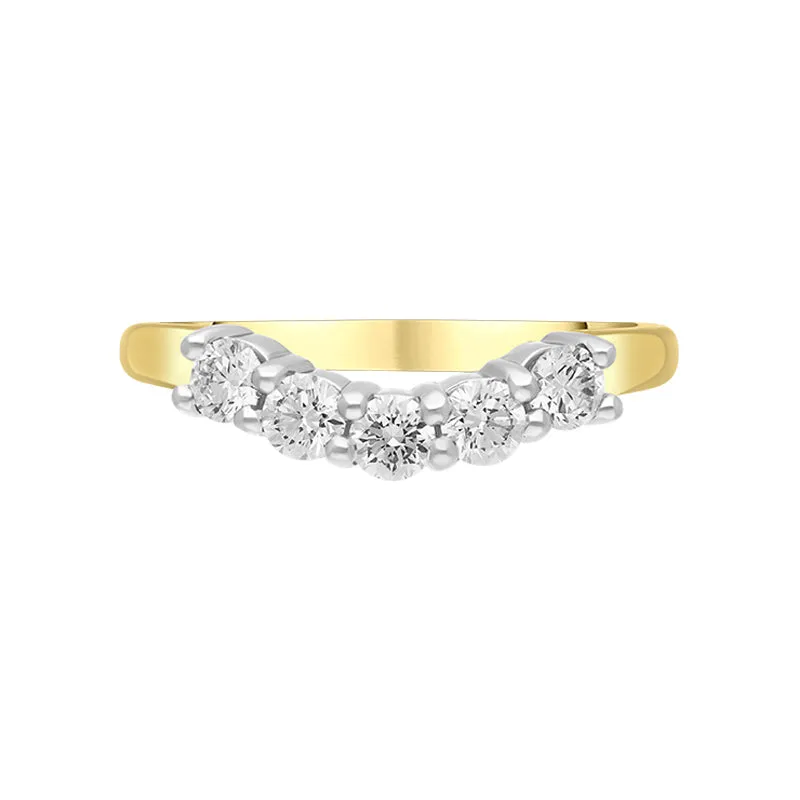 18ct Yellow Gold 0.55ct Diamond U Shape Half Eternity Ring sold by C.W. Sellors product image thumbnail 2