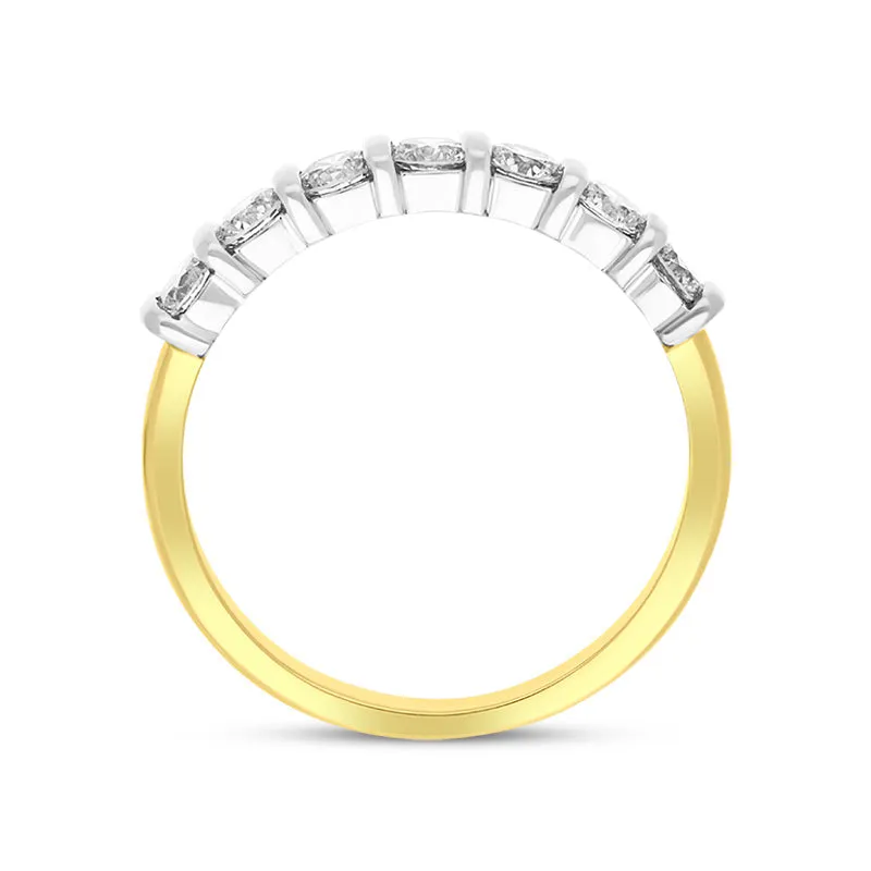 18ct Yellow Gold 0.82ct Diamond Seven Stone Half Eternity Ring sold by C.W. Sellors product image thumbnail 3
