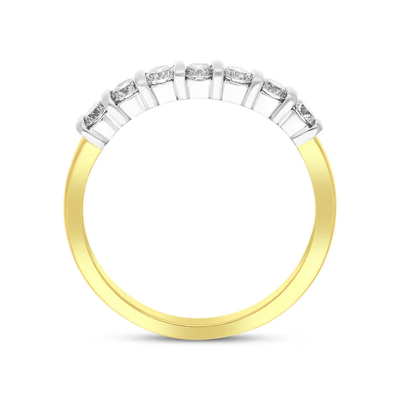 18ct Yellow Gold 0.50ct Diamond Seven Stone Half Eternity Ring sold by C.W. Sellors product image thumbnail 2