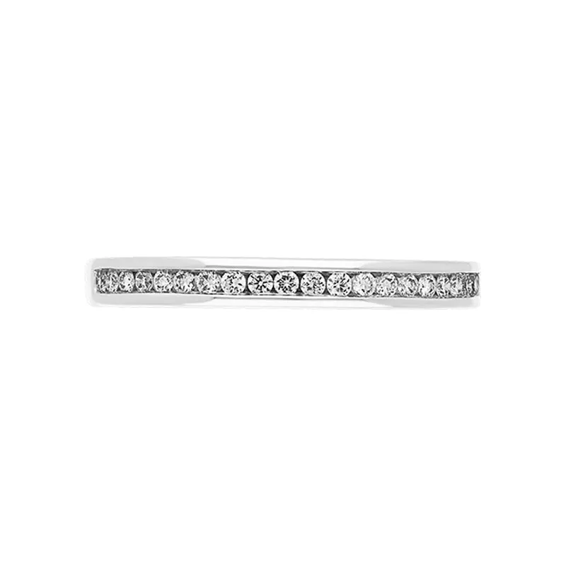18ct White Gold 0.14ct Diamond Channel Set Half Eternity Ring sold by C.W. Sellors product image thumbnail 2