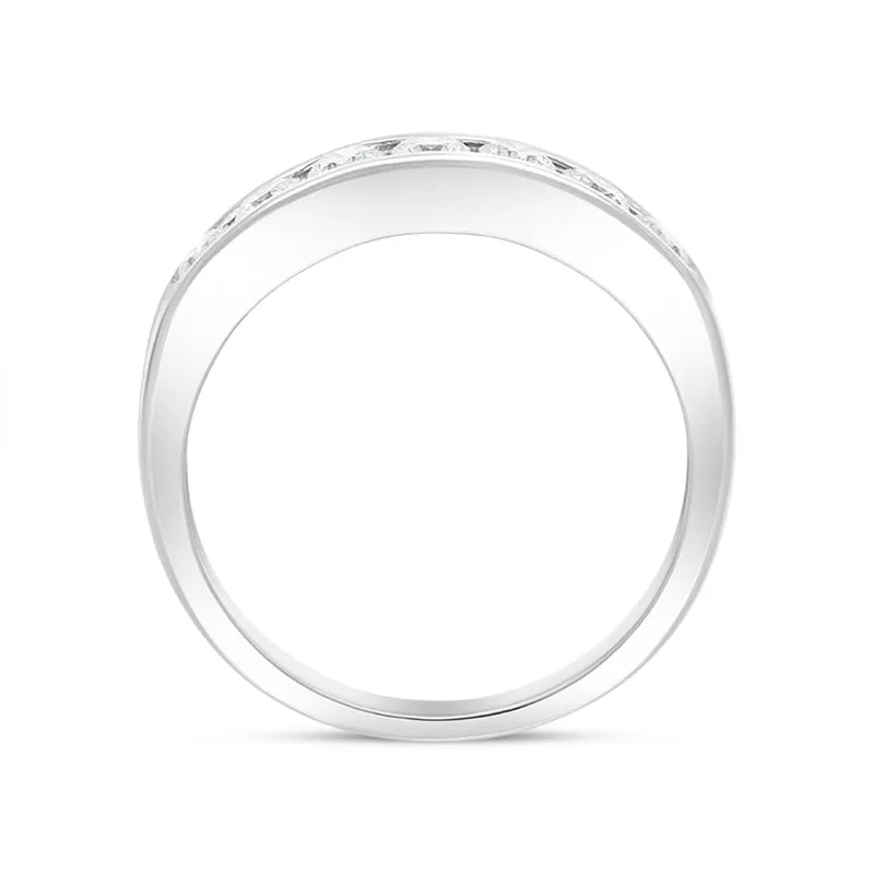 18ct White Gold 0.45ct Diamond Channel Set Half Eternity Ring sold by C.W. Sellors product image thumbnail 3