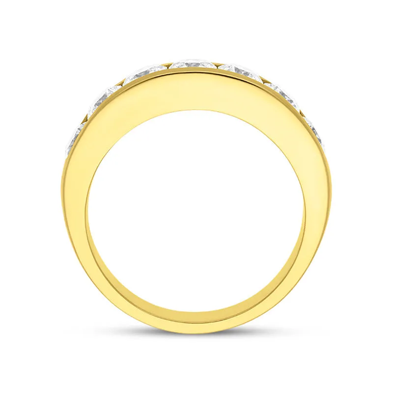 18ct Yellow Gold 1.61ct Diamond Channel Set Half Eternity Ring sold by C.W. Sellors product image thumbnail 3