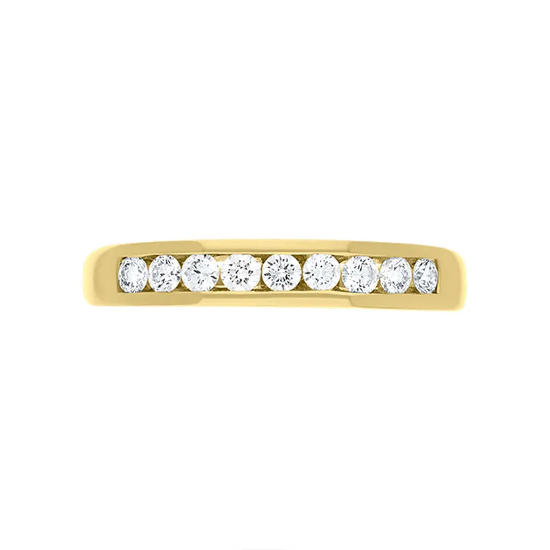 18ct Yellow Gold 0.30ct Diamond Channel Set Half Eternity Ring sold by C.W. Sellors product image thumbnail 3
