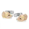 Saturno Sterling Silver Enamel Pig Cufflinks D sold by C.W. Sellors