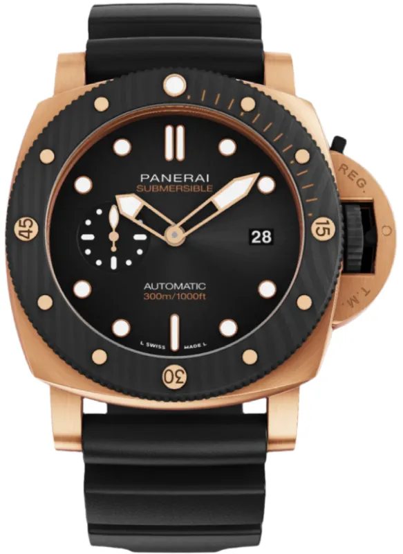 Panerai Submersible QuarantaQuattro Goldtech OroCarbo Watch made by C.W. Sellors