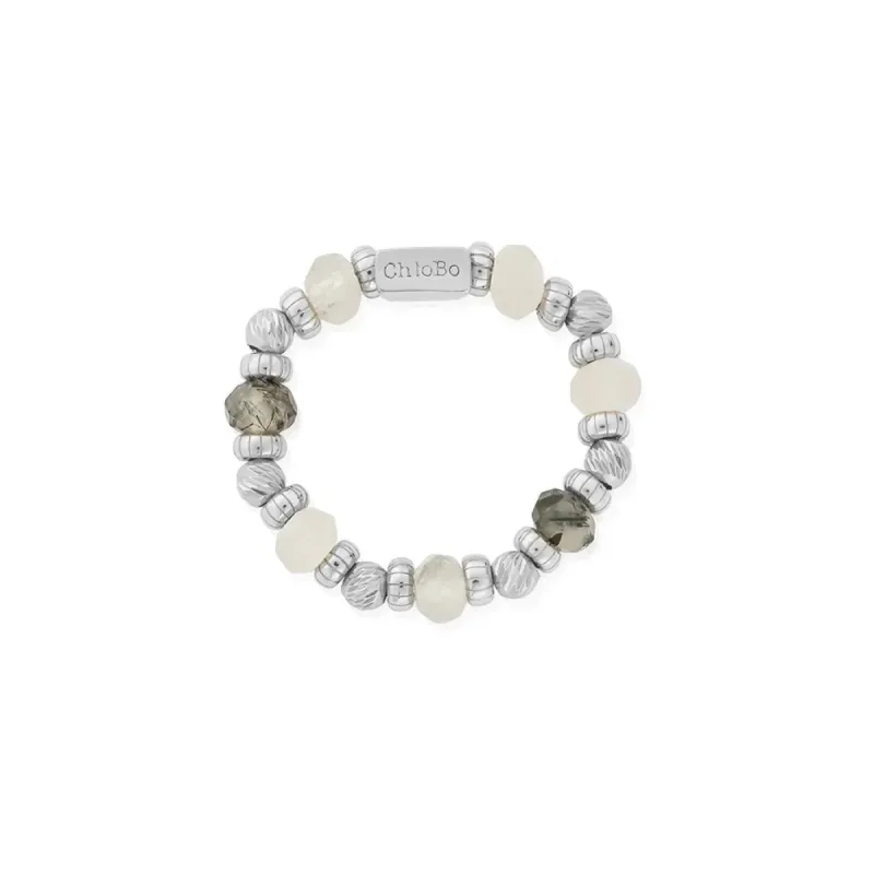Chlobo Sterling Silver Stone Of Empowerment Black Rutilated Quartz Ring sold by C.W. Sellors