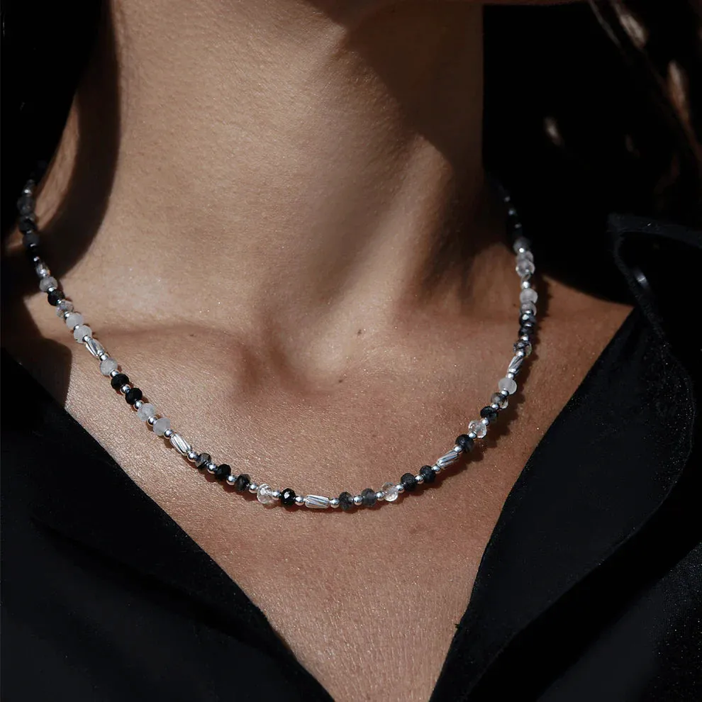Chlobo Sterling Silver Aura Strengthening Black Rutilated Quartz Necklace sold by C.W. Sellors product image thumbnail 3
