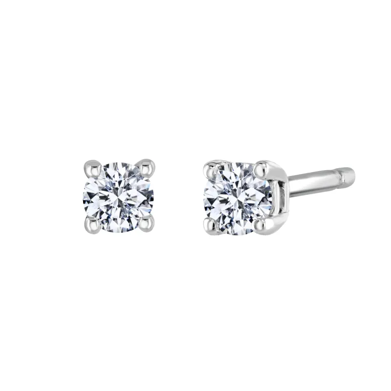 9ct White Gold 0.15ct Diamond Solitaire Stud Earrings sold by C.W. Sellors