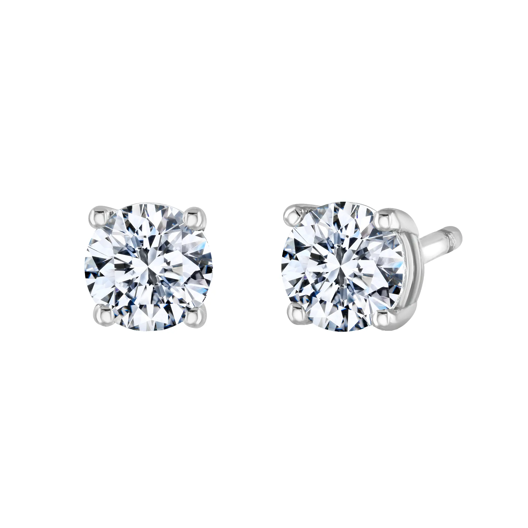 9ct White Gold 0.50ct Diamond Solitaire Stud Earrings sold by C.W. Sellors