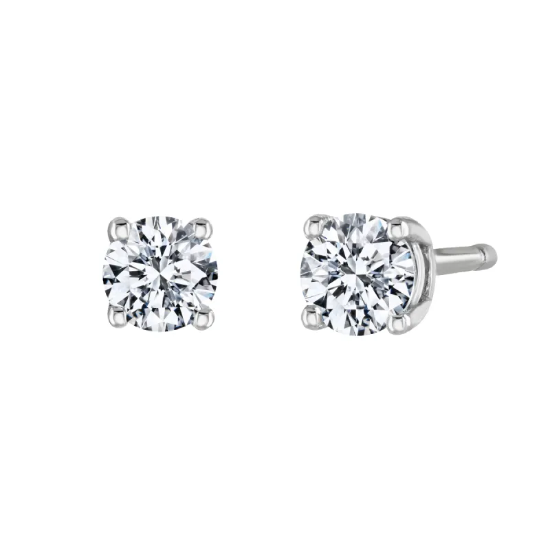 18ct White Gold 0.25ct Diamond Solitaire Stud Earrings sold by C.W. Sellors