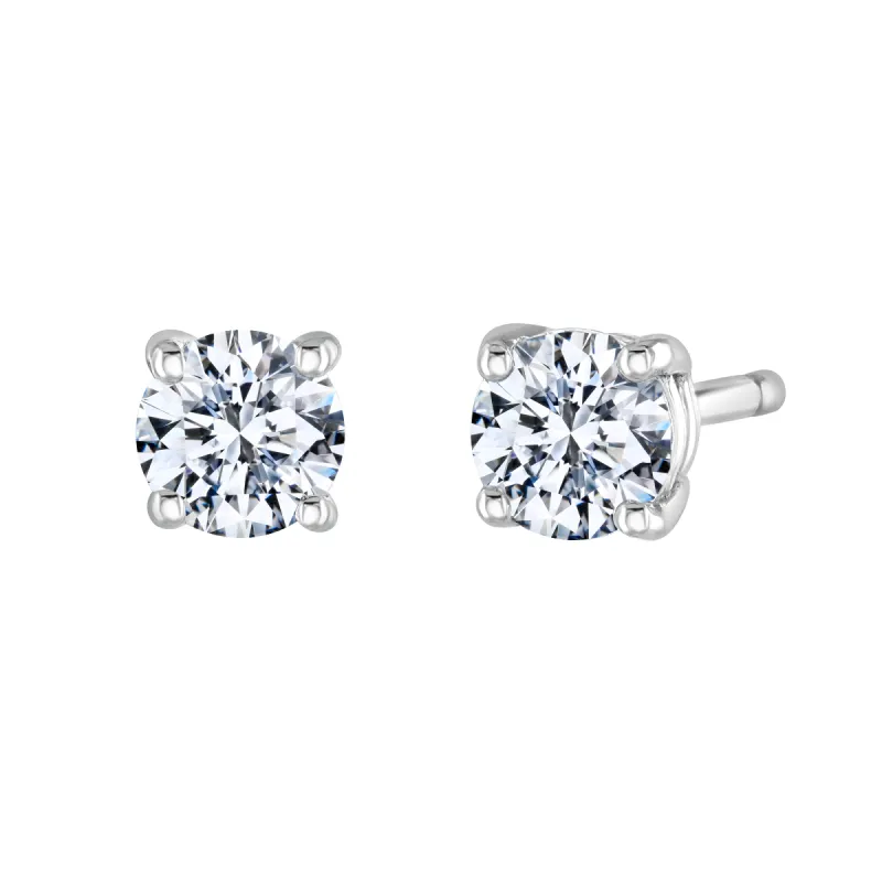 18ct White Gold 0.40ct Diamond Solitaire Stud Earrings sold by C.W. Sellors
