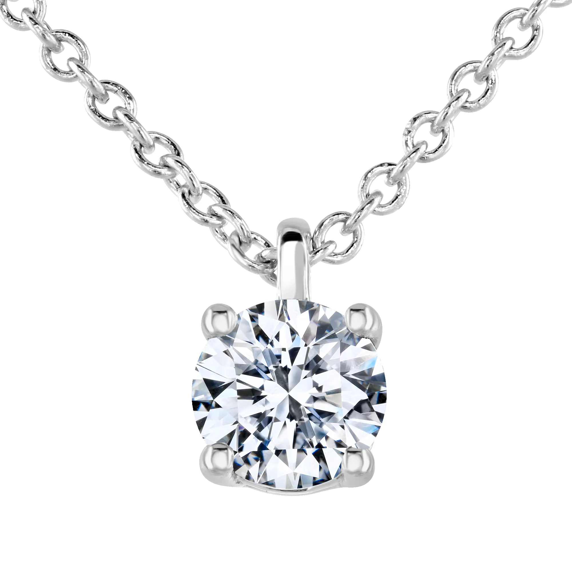 9ct White Gold 0.40ct Diamond Solitaire Necklace sold by C.W. Sellors