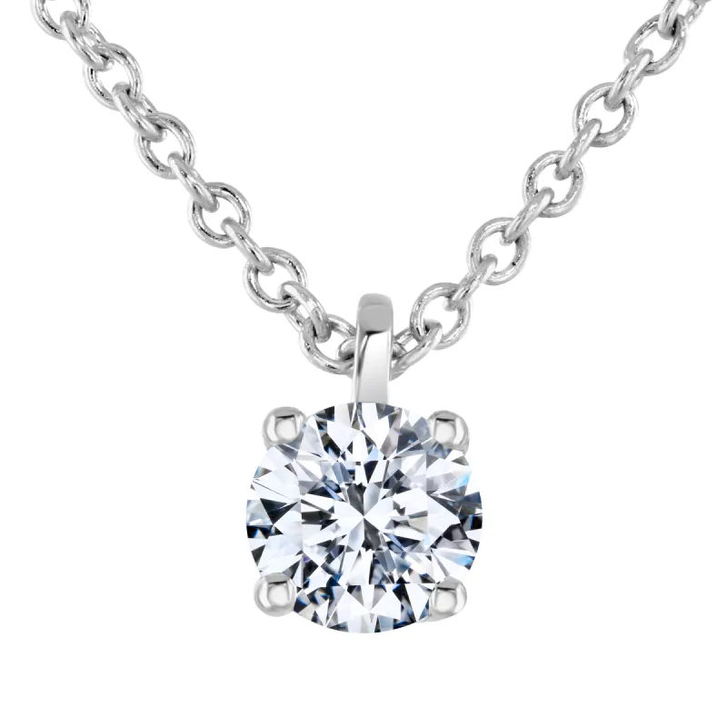 18ct White Gold 0.30ct Diamond Solitaire Necklace sold by C.W. Sellors