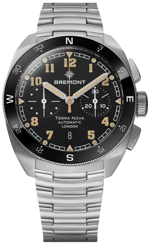 Bremont Terra Nova 42.5 Steel Chronograph Bracelet Watch sold by C.W. Sellors