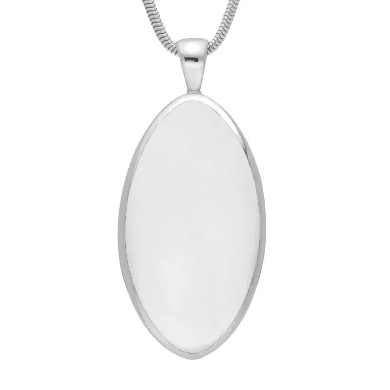 Sterling Silver Bauxite Pointed Oval Necklace sold by C.W. Sellors