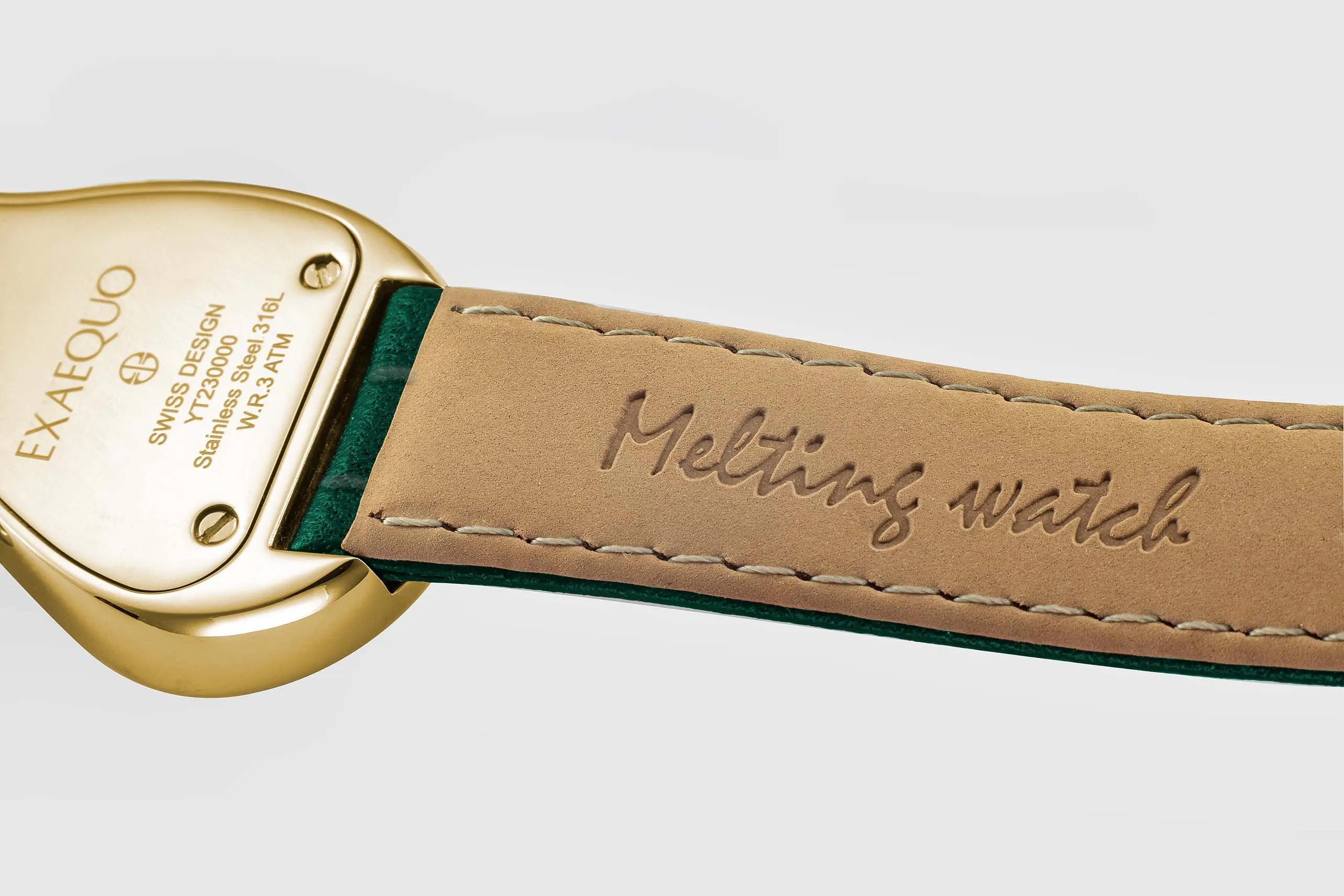 Exaequo Classic Melting Watch PVD Yellow Gold Green Dial Watch sold by C.W. Sellors product image thumbnail 3