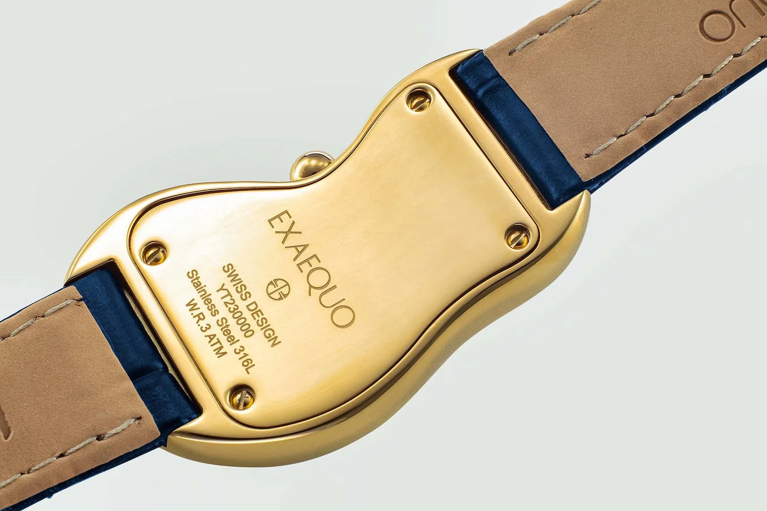 Exaequo Classic Melting Watch PVD Yellow Gold Blue Dial Watch sold by C.W. Sellors product image thumbnail 4