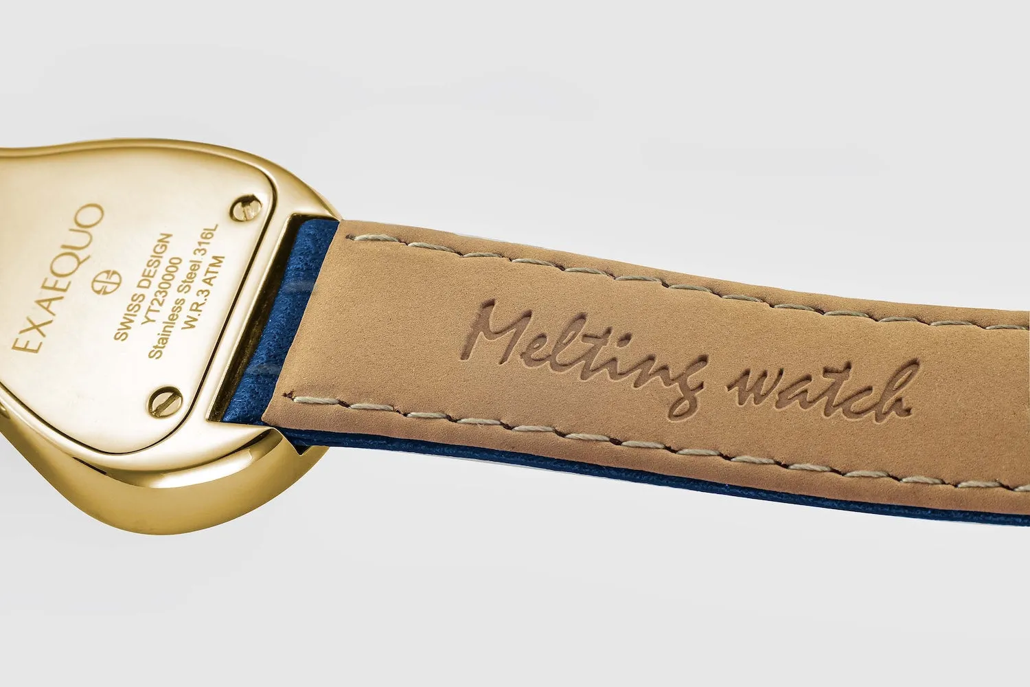 Exaequo Classic Melting Watch PVD Yellow Gold Blue Dial Watch sold by C.W. Sellors product image thumbnail 2