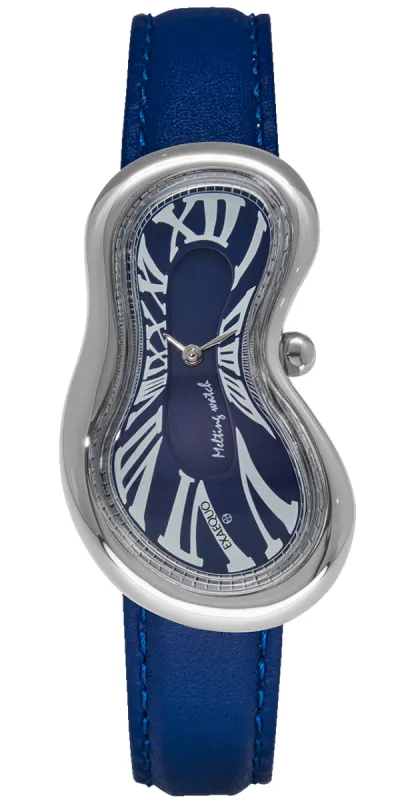 Exaequo Classic Melting Watch SS Blue Dial Watch made by C.W. Sellors
