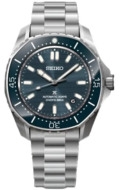 Seiko Prospex 300m Automatic Polygonal Divers Coastline Cobalt Watch sold by C.W. Sellors