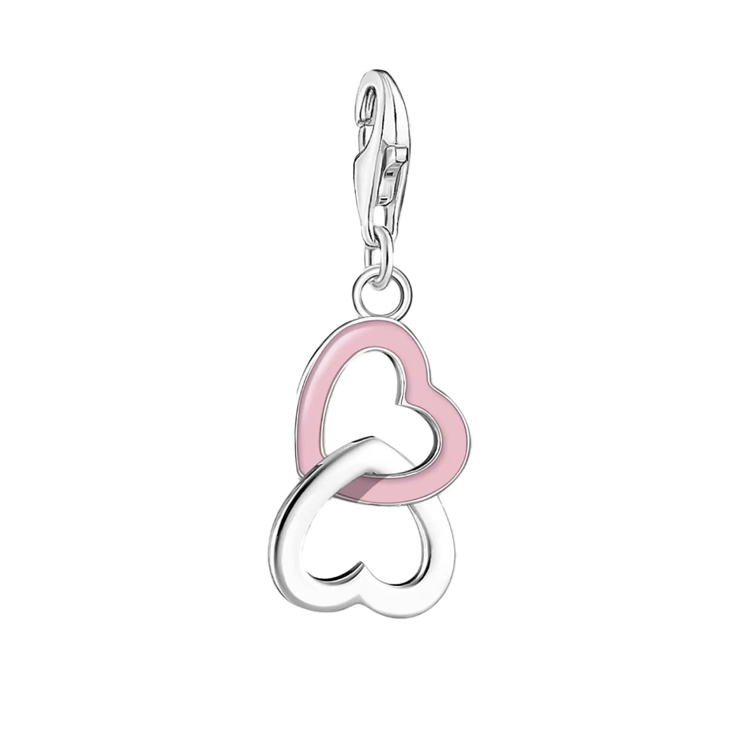 Thomas Sabo Charmista Sterling Silver Pink Heart Charm Pendant sold by C.W. Sellors