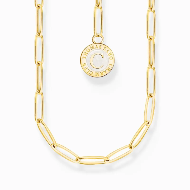 Thomas Sabo Gold Plated Sterling Silver Charmista Member Charm Necklace with Coin sold by C.W. Sellors