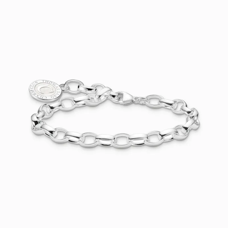Thomas Sabo Sterling Silver Charmista Member Charm Bracelet with White Coin sold by C.W. Sellors