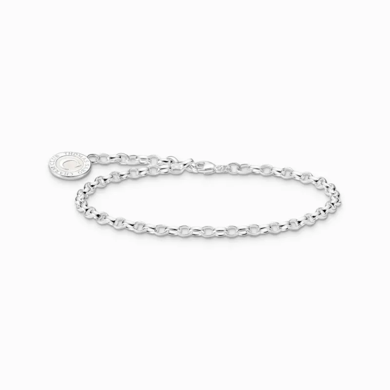 Thomas Sabo Sterling Silver Charmista Member Charm Bracelet with White Coin sold by C.W. Sellors