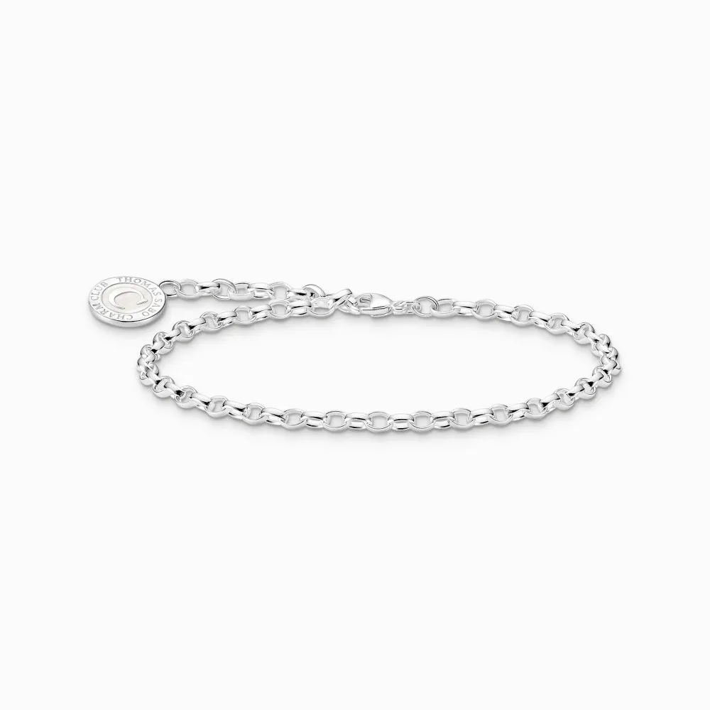 Thomas Sabo Sterling Silver Charmista Member Charm Bracelet with White Coin sold by C.W. Sellors