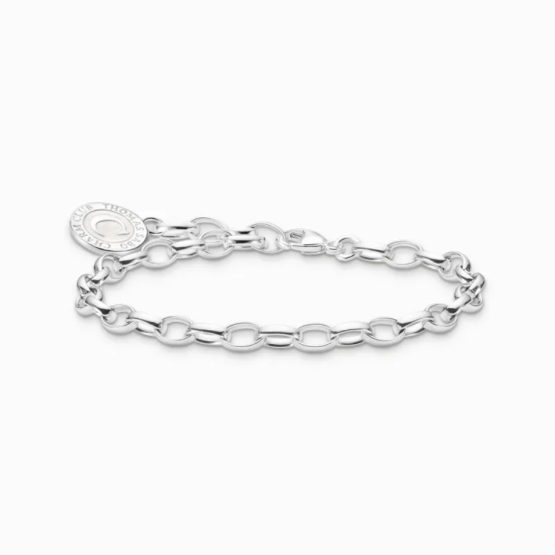 Thomas Sabo Sterling Silver Charmista Member Charm Bracelet with White Coin sold by C.W. Sellors