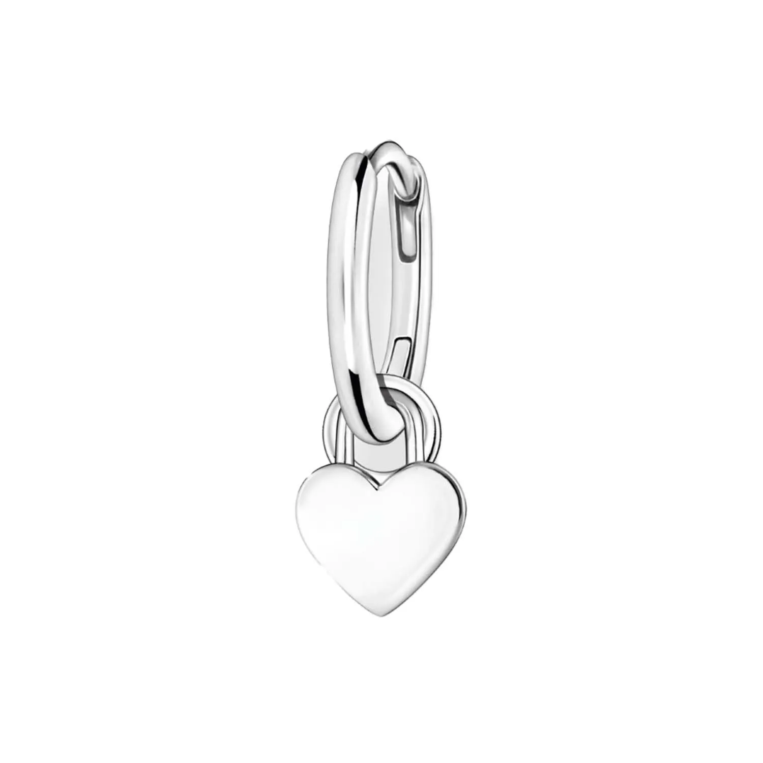 Thomas Sabo Charmista Sterling Silver Single Hoop Earring with Heart sold by C.W. Sellors