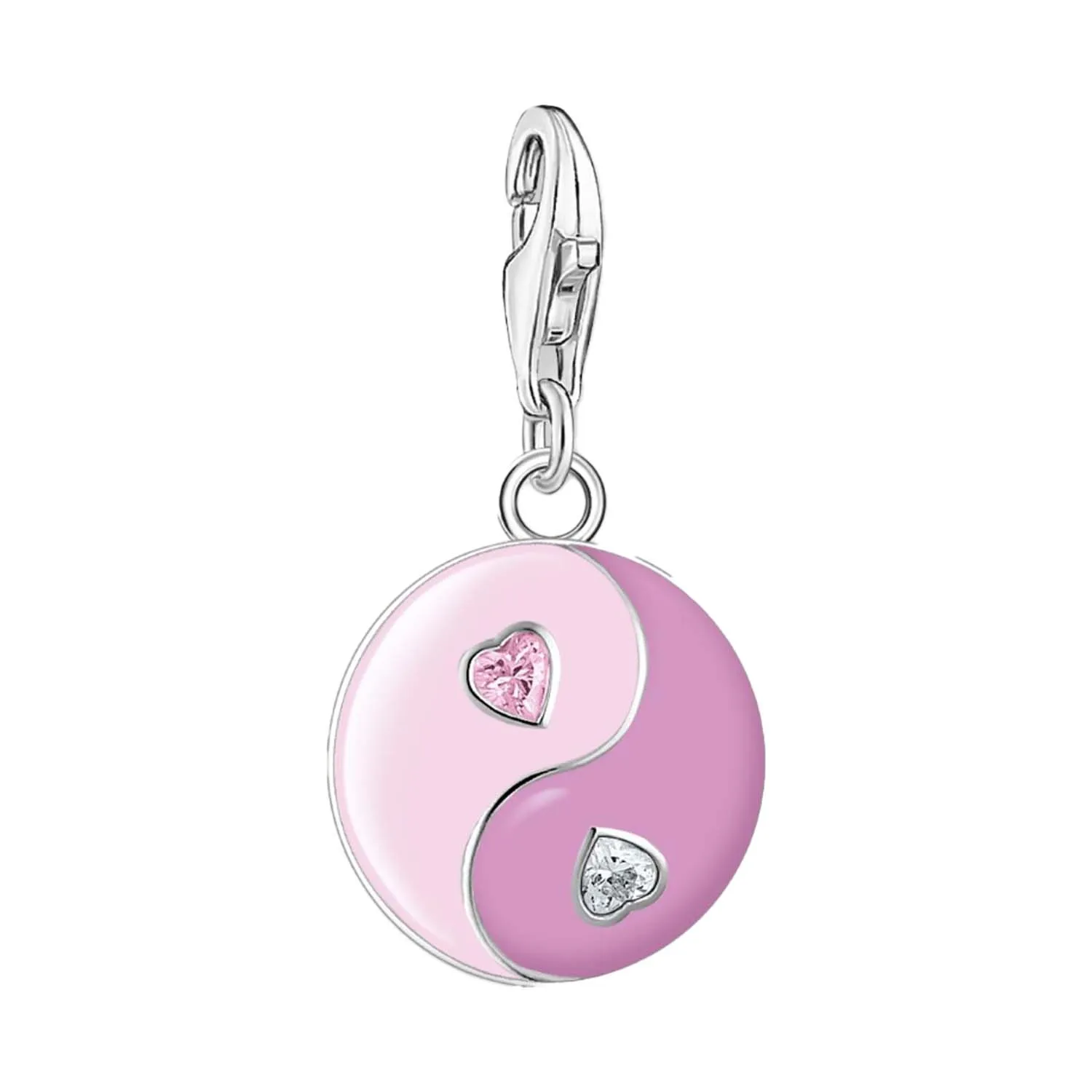 Thomas Sabo Charmista Sterling Silver Pink Yin & Yan Charm Pendant sold by C.W. Sellors