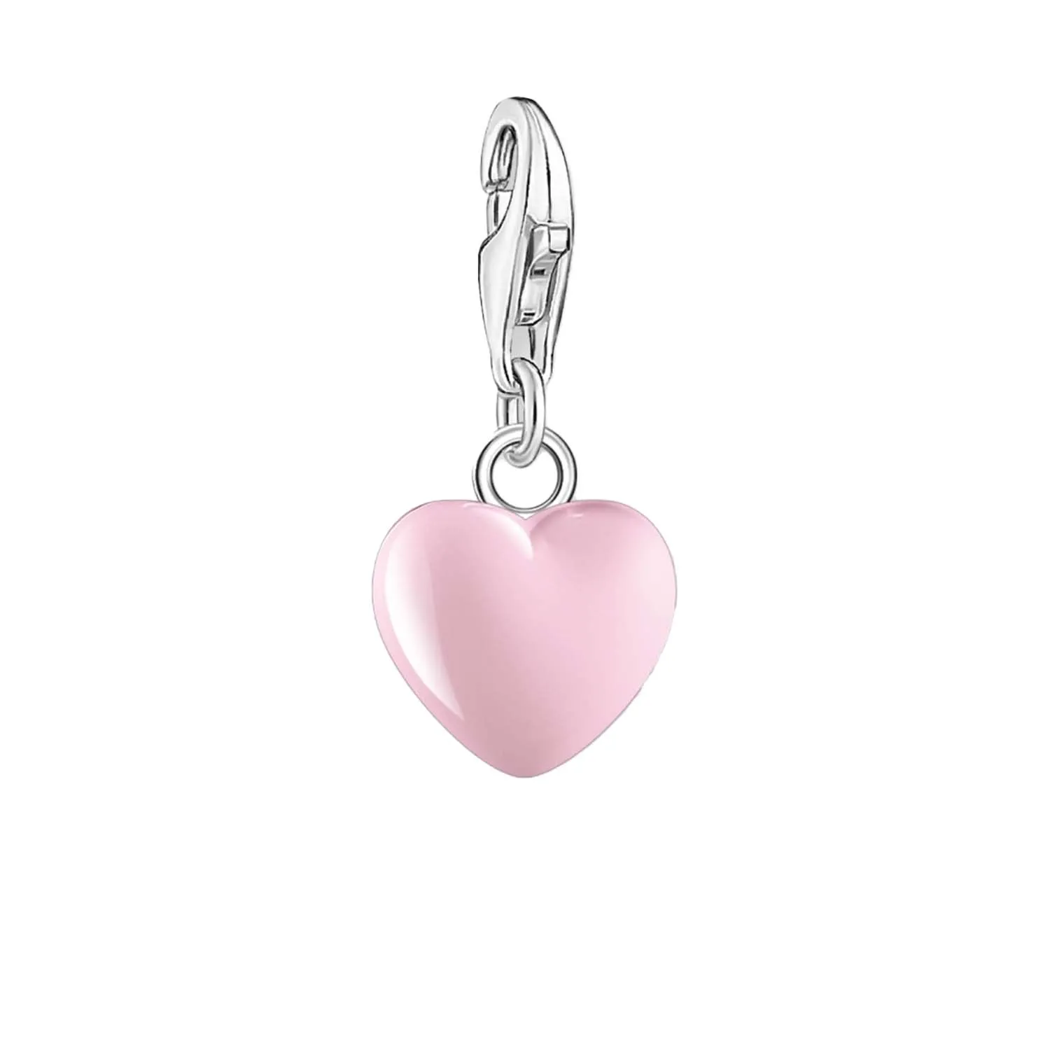 Thomas Sabo Charmista Sterling Silver Pink Enamel Heart Charm sold by C.W. Sellors