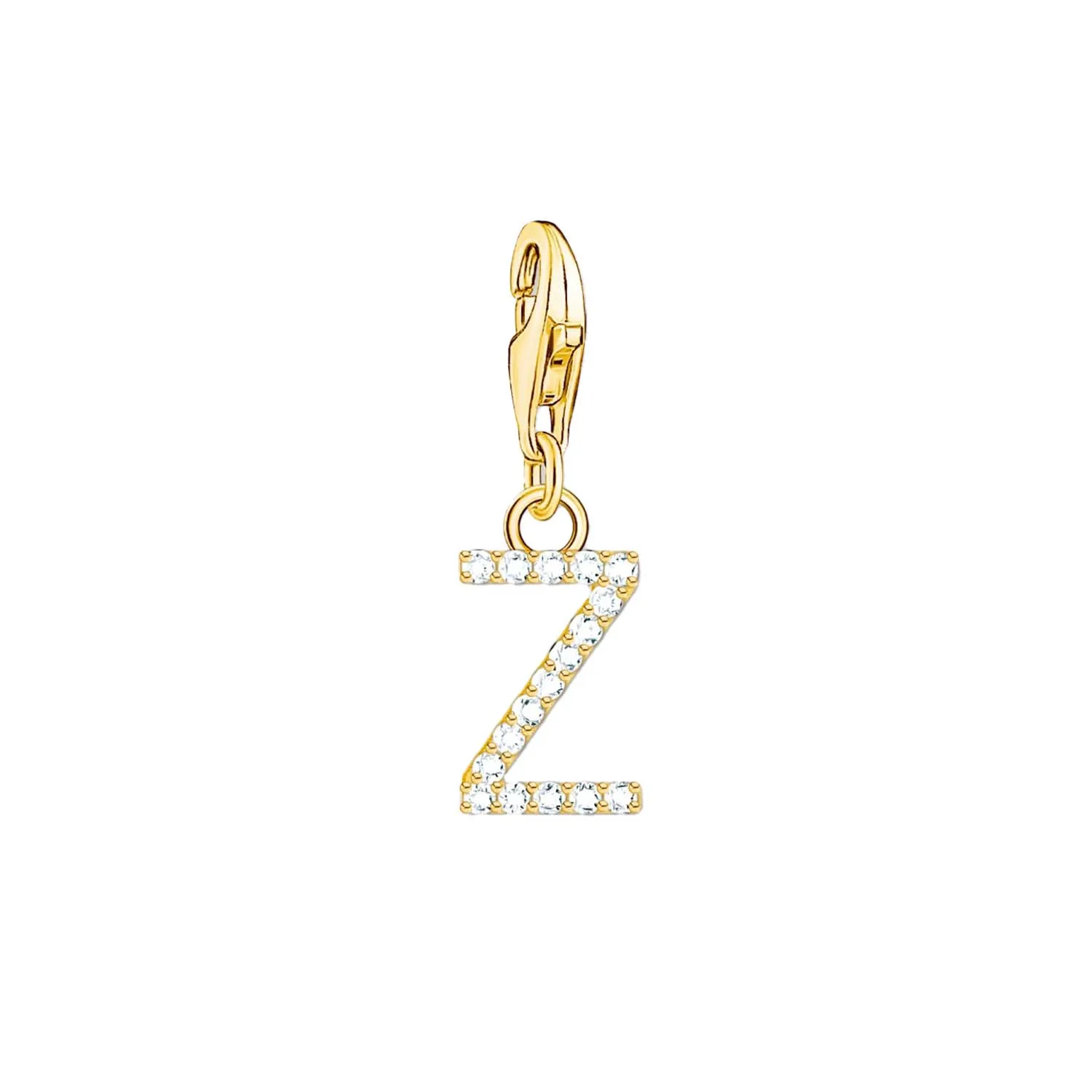 Thomas Sabo Charmista Gold Plated Sterling Silver Letter Z Charm Pendant sold by C.W. Sellors