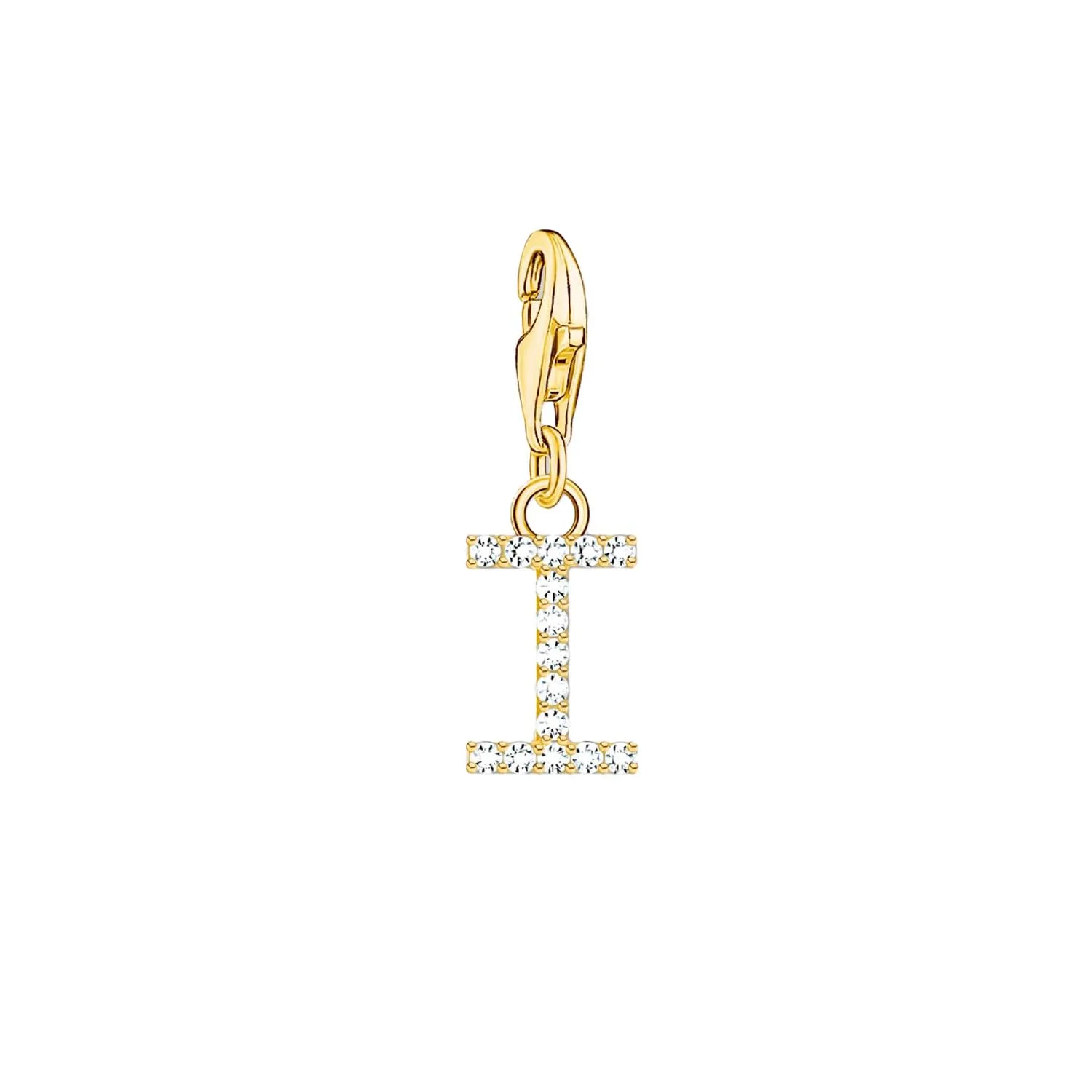 Thomas Sabo Charmista Gold Plated Sterling Silver Letter I Charm Pendant sold by C.W. Sellors