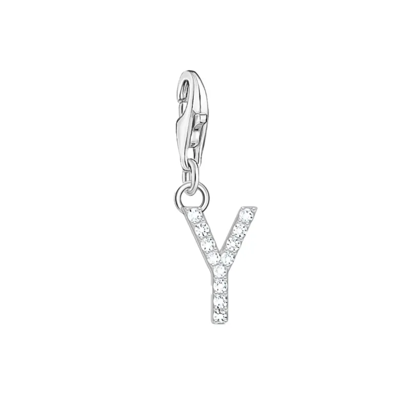 Thomas Sabo Charmista Sterling Silver Letter Y Charm Pendant sold by C.W. Sellors