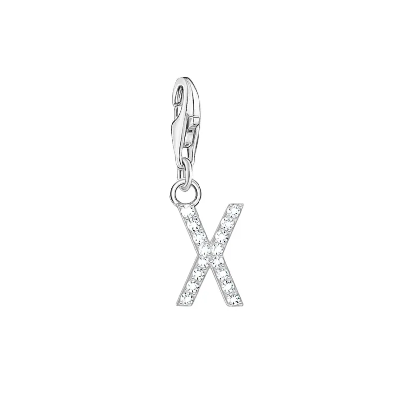Thomas Sabo Charmista Sterling Silver Letter X Charm Pendant sold by C.W. Sellors