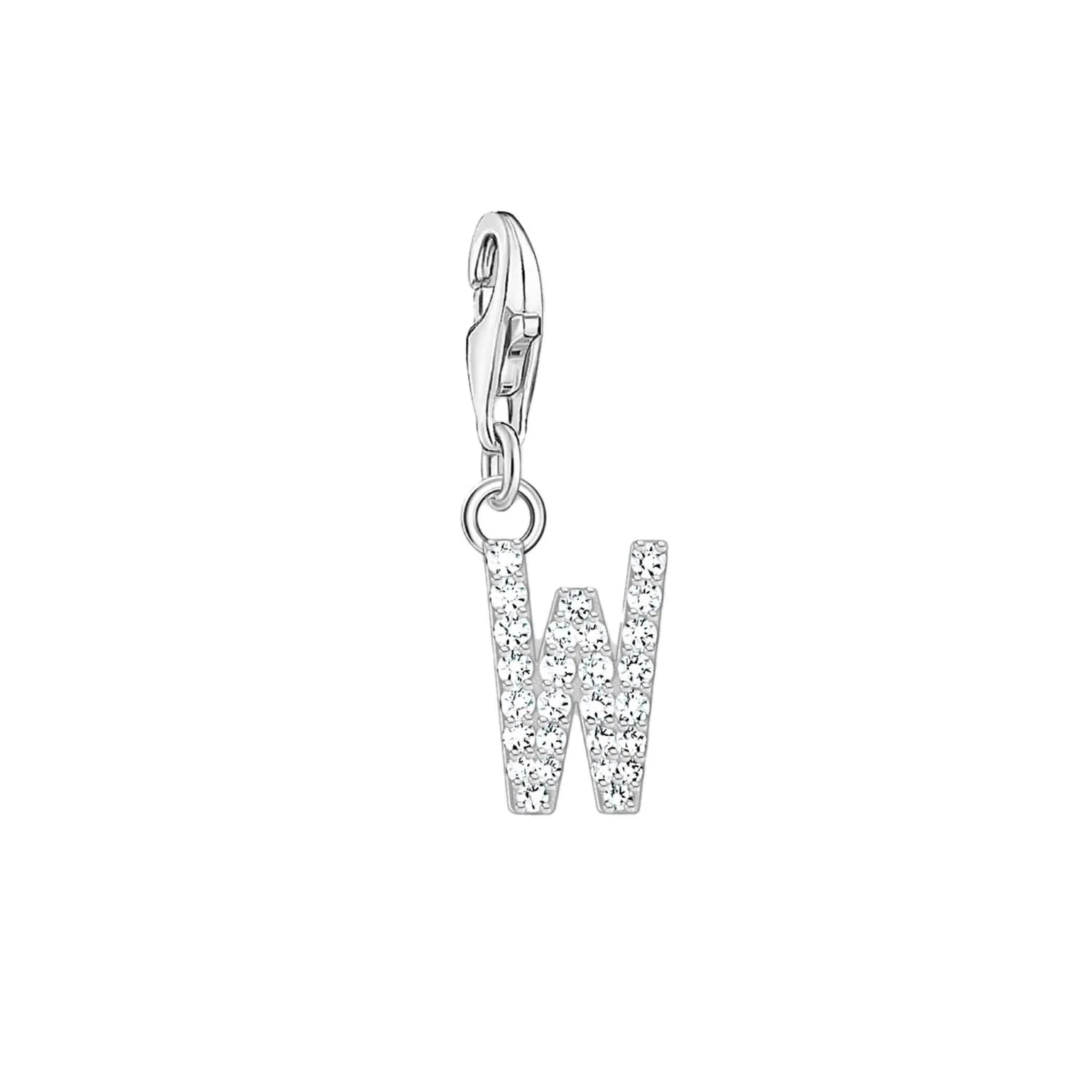Thomas Sabo Charmista Sterling Silver Letter W Charm Pendant sold by C.W. Sellors