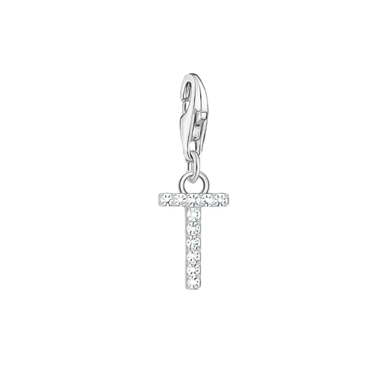 Thomas Sabo Charmista Sterling Silver Letter T Charm Pendant sold by C.W. Sellors