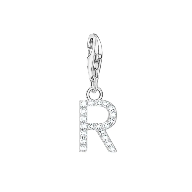 Thomas Sabo Charmista Sterling Silver Letter R Charm Pendant sold by C.W. Sellors