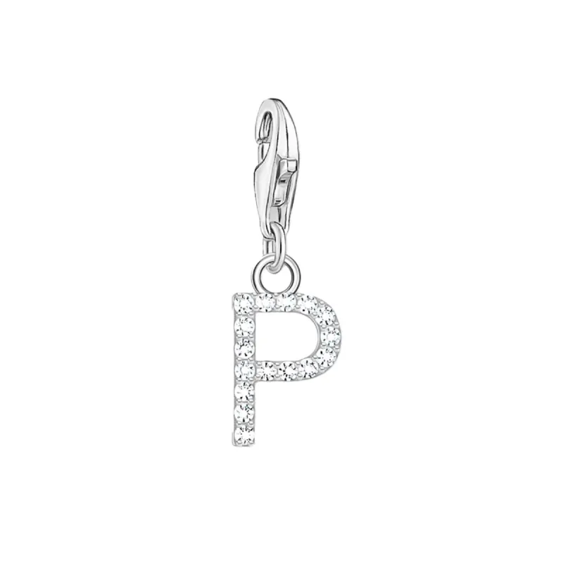 Thomas Sabo Charmista Sterling Silver Letter P Charm Pendant sold by C.W. Sellors