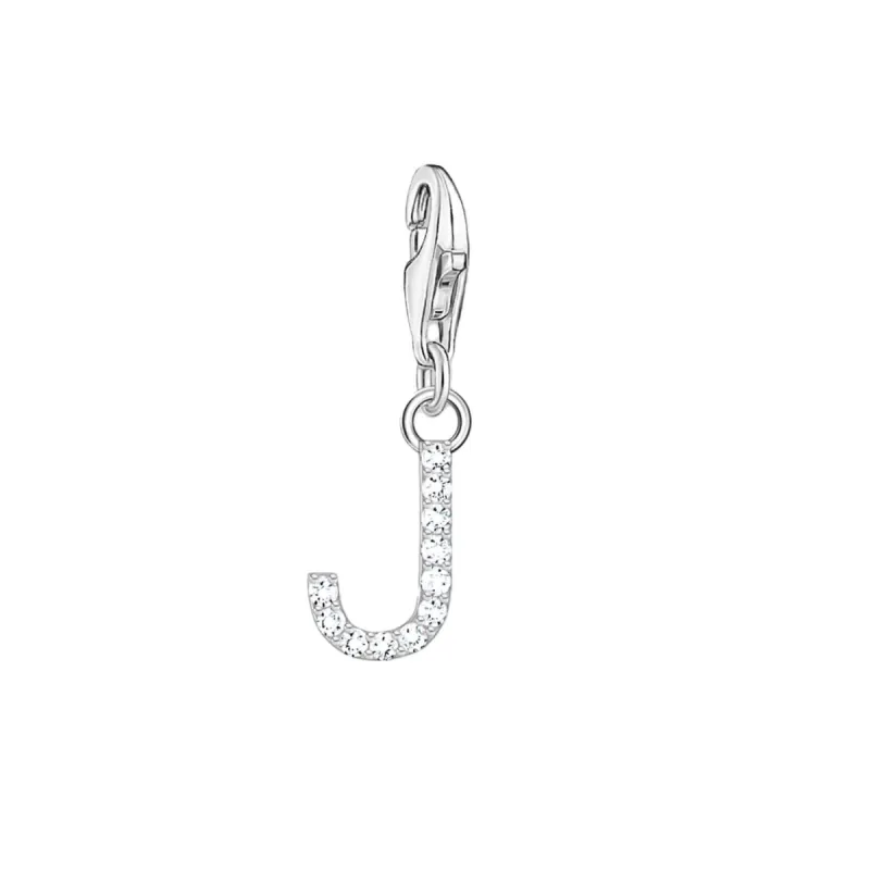 Thomas Sabo Charmista Sterling Silver Letter J Charm Pendant sold by C.W. Sellors